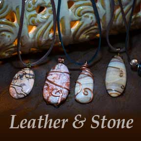 Leather & Stone jewelry